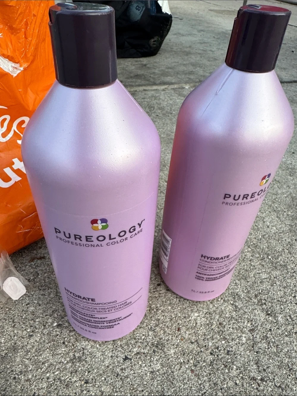 Pureology Hydrate Shampoo and conditioner- Lavender and Dark one liter each